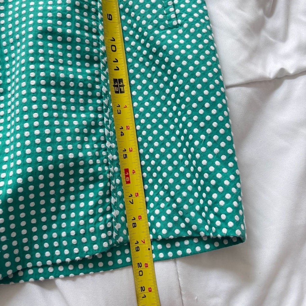 Laundry‎ by Shelli Segal Green Polka Dot Mini Skirt A-Line Pockets Womens 10 - Picture 5 of 9